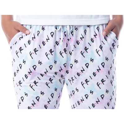 Friends The TV Series Womens' Show Title Logo Pastel Tie Dye Pajama Pants Multicolored 4 Friends The TV Series Womens' Show Title Logo Pastel Tie Dye Pajama Pants Multicolored - Image 2