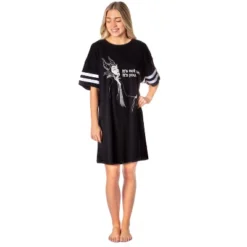 Disney Villains Womens' Maleficent It's You Nightgown Pajama Shirt Dress Black -Intimo GUEST a3daf51a bb25 4fb8 9d77 c23a472b4755