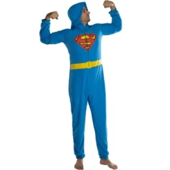 DC Comics Mens' Superhero Character Hooded Union Suit Footless Pajamas Costume -Intimo GUEST a4bfe4b3 e61d 4673 a7ef 9302a5a302fc