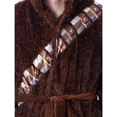Star Wars Adult Unisex Chewbacca Costume Plush Fleece Robe Bathrobe Brown 5 Star Wars Adult Unisex Chewbacca Costume Plush Fleece Robe Bathrobe Brown - Image 3