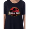 Jurassic Park Womens' Dinosaur Film Logo Nightgown Sleep Pajama Shirt Black -Intimo GUEST a5dd5ada 1053 455e ac53 27532a8937ca