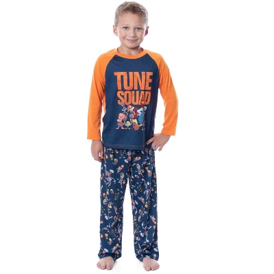 Looney Tunes Boys' Space Jam Tune Squad Movie Raglan Sleep Pajama Set Blue 6 Looney Tunes Boys' Space Jam Tune Squad Movie Raglan Sleep Pajama Set Blue - Image 4
