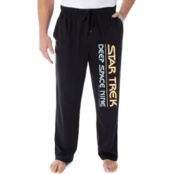 Star Trek Men's Deep Space Nine Logo Adult Sleepwear Lounge Pajama Pants Black -Intimo GUEST a6cd2b40 3df8 43dd b925 582291884348