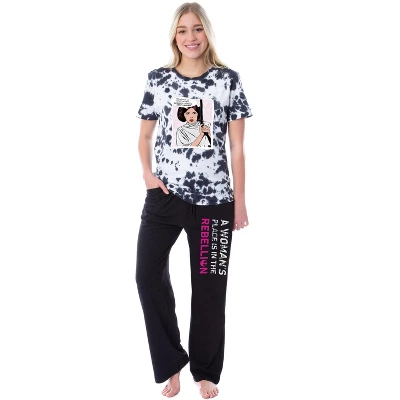 Star Wars Womens' Princess Leia A Woman's Place Rebellion Sleep Pajama Set Multicolored 6 Star Wars Womens' Princess Leia A Woman's Place Rebellion Sleep Pajama Set Multicolored - Image 4