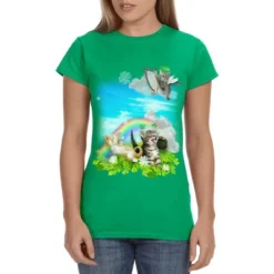 St. Patrick's Day Shirt Green Irish Rainbow Angel Kittens Tee Green 7 St. Patrick's Day Shirt Green Irish Rainbow Angel Kittens Tee Green -Intimo GUEST a80f07cb e5f9 4218 ac22 9fa0735718e2