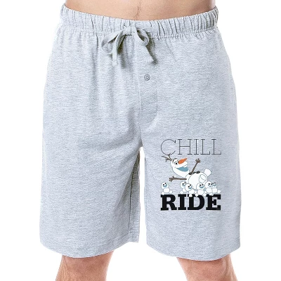 Disney Mens' Frozen Movie Film Olaf Character Chill Ride Sleep Pajama Shorts Grey 4 Disney Mens' Frozen Movie Film Olaf Character Chill Ride Sleep Pajama Shorts Grey - Image 2