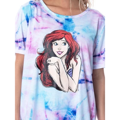 Disney Princess Women's Little Mermaid Ariel Tie Dye Nightgown Sleep Shirt 5 Disney Princess Women's Little Mermaid Ariel Tie Dye Nightgown Sleep Shirt - Image 3