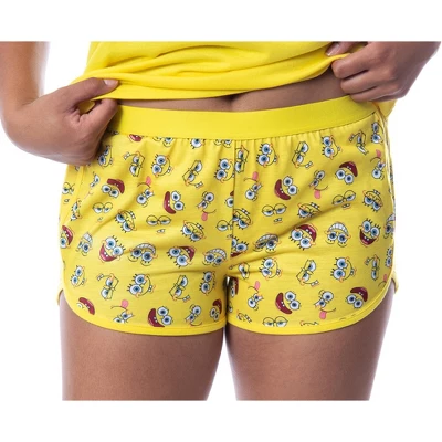 Nickelodeon SpongeBob SquarePants Womens' Faces Tank Pajama Short Set Yellow 4 Nickelodeon SpongeBob SquarePants Womens' Faces Tank Pajama Short Set Yellow - Image 2