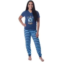 Harry Potter Womens' Hogwarts House Crest Jogger Pajama Set-All Houses -Intimo GUEST abe344f0 9c19 471e b741 6d9bc3136db0