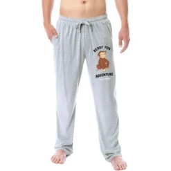 Curious George Mens' Character Ready For Adventure Sleep Pajama Pants Grey -Intimo GUEST ad67698c b14c 4d44 b0fa b122217d0749