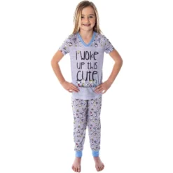 Peanuts Girls' Woke Up This Cute Pajamas Shirt And Pants Jogger Pajama Set -Intimo GUEST ad6ab2cb e83c 4be9 84ea fee08e77b6a1