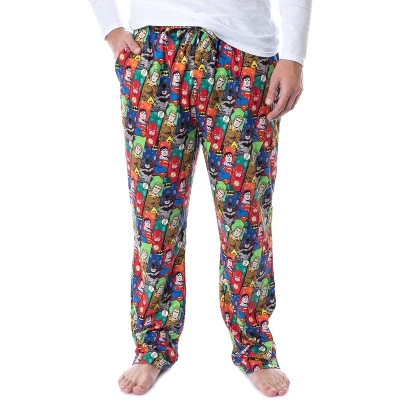 DC Comics Mens' Justice League Holiday Superhero Christmas Pajama Pants Multicoloured 6 DC Comics Mens' Justice League Holiday Superhero Christmas Pajama Pants Multicoloured - Image 4