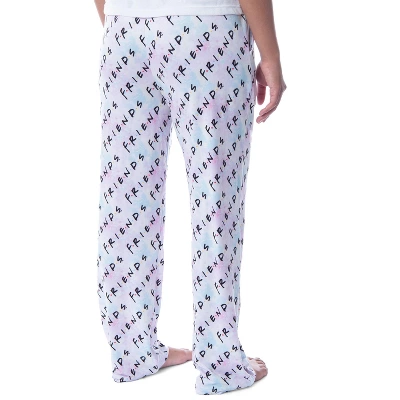 Friends The TV Series Womens' Show Title Logo Pastel Tie Dye Pajama Pants Multicolored 3 Friends The TV Series Womens' Show Title Logo Pastel Tie Dye Pajama Pants Multicolored