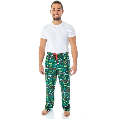 National Lampoon's Christmas Vacation Men's Allover Print Pajama Pants Green 3 National Lampoon's Christmas Vacation Men's Allover Print Pajama Pants Green