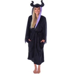 Disney Villains Women's Maleficent Costume Fleece Plush Robe Bathrobe -Intimo GUEST b2c06e0f 7c00 4bc6 b853 f8dd67eeade2
