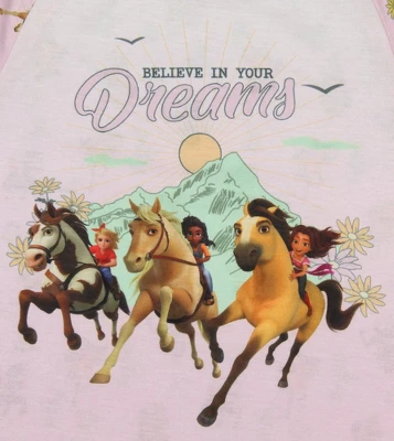 Girls' Spirit Untamed Movie Believe In Your Dreams Nightgown Sleep Pajama Pink 3 Girls' Spirit Untamed Movie Believe In Your Dreams Nightgown Sleep Pajama Pink