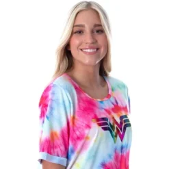 DC Comics Womens Wonder Woman Foil Logo Tie Dye Nightgown Sleep Shirt Multicolored 9 DC Comics Womens Wonder Woman Foil Logo Tie Dye Nightgown Sleep Shirt Multicolored -Intimo GUEST b46b28bb 445f 4e47 b1eb 1060cee33604