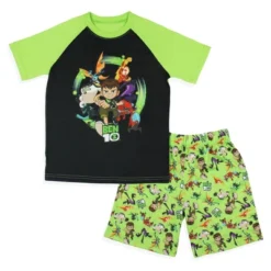 Ben 10 Boys' Cartoon Omnitrix Characters Aliens Sleep Pajama Set Shorts Multicolored -Intimo GUEST b5654ff4 ab95 4f3d b2c8 8e2accc5c2bf