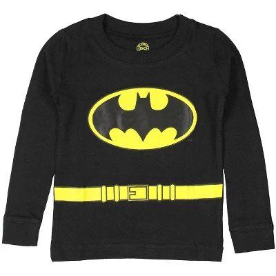 DC Comics Little Boys Batman Logo Dark Knight Costume Pajama Set Black 3 DC Comics Little Boys Batman Logo Dark Knight Costume Pajama Set Black