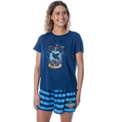 Harry Potter Women's Hogwarts Castle Shirt And Shorts Pajama Set - All 4 Houses -Intimo GUEST b68a4297 202f 40f1 a74d bdc5403c5ab1