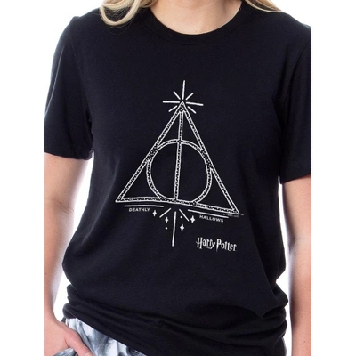 Harry Potter Womens' Deathly Hallows Wizarding World Sleep Pajama Set Multicolored 3 Harry Potter Womens' Deathly Hallows Wizarding World Sleep Pajama Set Multicolored