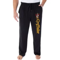 Harry Potter Men's Hogwarts Castle School House Crest Pajama Pants - 5 Styles -Intimo GUEST bc006a2d dbdc 4bfb 8e28 a389e7a98264