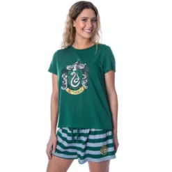 Harry Potter Women's Hogwarts Castle Shirt And Shorts Pajama Set - All 4 Houses -Intimo GUEST bc3421ce 4ebb 4ba0 90c0 6e9e908d8240