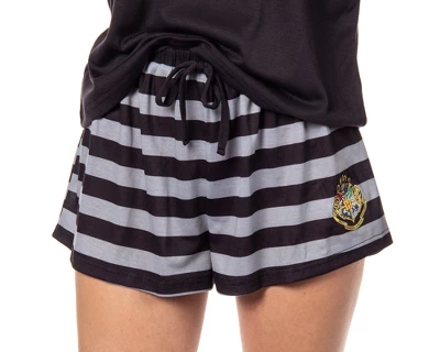 Harry Potter Womens' Wizarding World Hogwarts Crest Sleep Pajama Set Shorts Multicolored 5 Harry Potter Womens' Wizarding World Hogwarts Crest Sleep Pajama Set Shorts Multicolored - Image 3