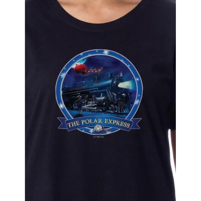 Polar Express Womens' Train Movie Film Nightgown Sleep Pajama Shirt Black 3 Polar Express Womens' Train Movie Film Nightgown Sleep Pajama Shirt Black