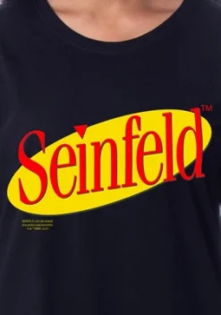 Seinfeld Womens' TV Show Logo Icon Nightgown Sleep Pajama Shirt Black -Intimo GUEST c034f134 a1e1 498a 9bf8 784c6b559c6f