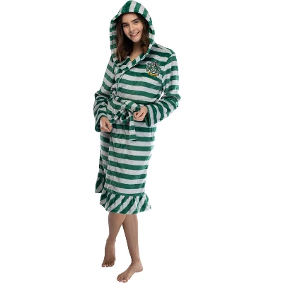 Harry Potter Juniors' Striped Ruffle Hooded Plush Fleece Robe 9 Harry Potter Juniors' Striped Ruffle Hooded Plush Fleece Robe - Image 7