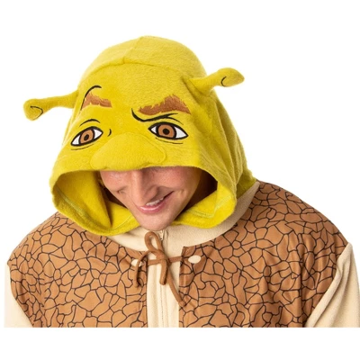 DreamWorks Shrek Mens' Movie Film Costume Footless Sleep Union Suit Multicolored 3 DreamWorks Shrek Mens' Movie Film Costume Footless Sleep Union Suit Multicolored