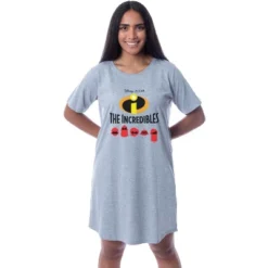 Disney Womens' The Incredibles Character Nightgown Sleep Pajama Shirt Grey -Intimo GUEST c2cebb9f 1a13 43b9 a4ac d4f90031893d