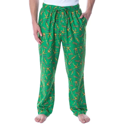 Nickelodeon Men's Teenage Mutant Ninja Turtles TMNT Loungewear Pajama Pants Green 6 Nickelodeon Men's Teenage Mutant Ninja Turtles TMNT Loungewear Pajama Pants Green - Image 4