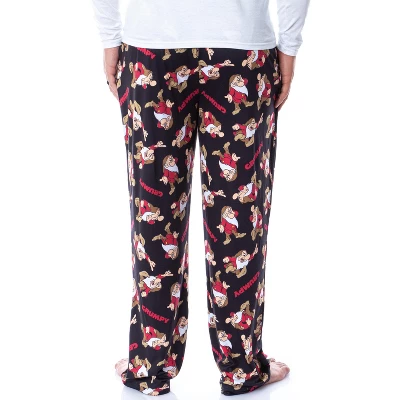 Disney Mens' Grumpy Snow White And The Seven Dwarfs Sleep Pajama Pants Black 5 Disney Mens' Grumpy Snow White And The Seven Dwarfs Sleep Pajama Pants Black - Image 3