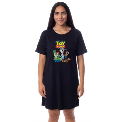 Disney Womens' Toy Story Movie Film Characters Nightgown Sleep Pajama Shirt Black 5 Disney Womens' Toy Story Movie Film Characters Nightgown Sleep Pajama Shirt Black - Image 3
