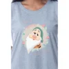 Disney Womens' Snow White And The Seven Dwarfs Sleepy Nightgown Pajama Grey