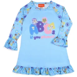 Nickelodeon Toddler Girls' Bubble Guppies ABCs Sleep Pajama Dress Nightgown Blue -Intimo GUEST ccaf00a9 79a8 41f6 87f6 b077900ae2cf