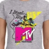 MTV Womens' Music Television I Want My Moonman '80s Crewneck T-Shirt Grey -Intimo GUEST cead26b3 5774 460d b91c d9f142a688bc