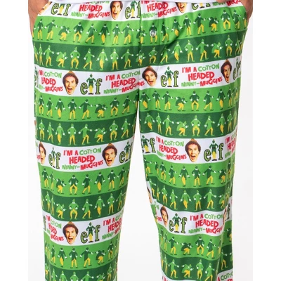 Elf The Movie Mens' Film Cotton-Headed Ninny-Muggins Sleep Pajama Set Multicolored 4 Elf The Movie Mens' Film Cotton-Headed Ninny-Muggins Sleep Pajama Set Multicolored - Image 2