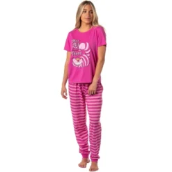 Disney Womens' Alice In Wonderland Cheshire Cat Jogger Sleep Pajama Set Pink -Intimo GUEST d15f625d d049 47c5 82d7 450401eb5cfa