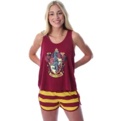 Harry Potter Women's Hogwarts House Crest Racerback Tank And Shorts Pajama Lounge Set -Intimo GUEST d361790f 72c8 485e 9fea 319b2bd4c770