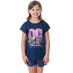 DC Comics Girls' Super Hero Girls Character Sleep Pajama Set Short Blue 11 DC Comics Girls' Super Hero Girls Character Sleep Pajama Set Short Blue -Intimo GUEST d6273207 64bf 4b71 87ed 7f32dc2485fd
