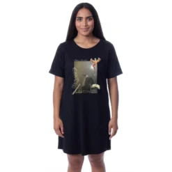 Harry Potter Womens' Albus Dumbledore Photograph Sleep Pajama Shirt Black -Intimo GUEST d767fbfa f824 4097 99f4 e988cc148a97