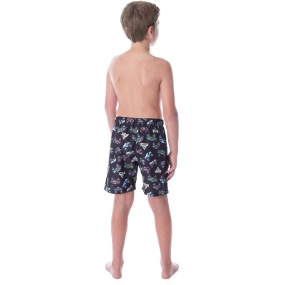Monster Jam Boys' Dragon Zombie Grave Digger Megalodon Allover Swim Trunks Black 7 Monster Jam Boys' Dragon Zombie Grave Digger Megalodon Allover Swim Trunks Black - Image 5