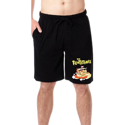 The Flintstones 1985 Mens' Cartoon TV Show Characters Sleep Pajama Shorts Black 5 The Flintstones 1985 Mens' Cartoon TV Show Characters Sleep Pajama Shorts Black - Image 3