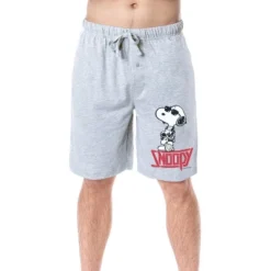 Peanuts Mens' Snoopy Rocker Cool Punk Character Sleep Pajama Shorts Grey -Intimo GUEST db4334ac cf5e 44f8 8f1d 581052a7389c