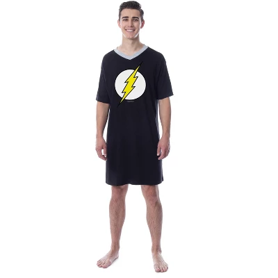 DC Comics Mens' The Flash Logo Symbol Nightgown Sleep Pajama Shirt 4 DC Comics Mens' The Flash Logo Symbol Nightgown Sleep Pajama Shirt - Image 2