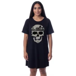The Goonies Womens' Movie Film Skull Map Nightgown Sleep Pajama Shirt Black -Intimo GUEST dc1d2e8c 2c95 4778 9439 a2d1e1cbcd45