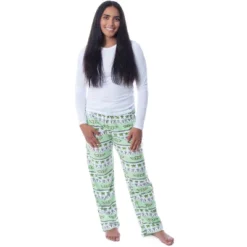 Star Wars Womens' The Mandalorian Baby Yoda Grogu Ugly Sweater Pajama Pants Green -Intimo GUEST de5525ac 752c 414b 8f39 5ad80ed112a4